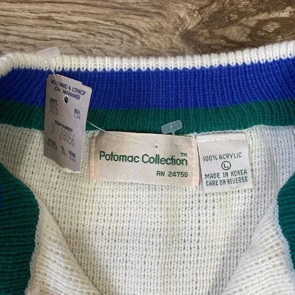 Vintage Colorblock Grandpa Sweater - Picture 2 of 6